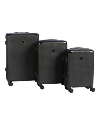 SET 3 TROLLEY METALLIC NERO -