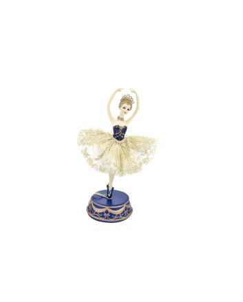 BALLERINA C/CARILLON 33CM M.1104 BLU/CHAMP.