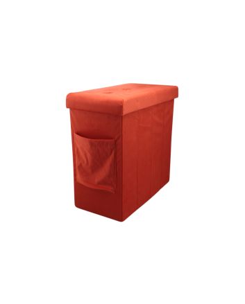 POUF CORDUROY C/TASCHE 50X27CM ARANCIONE