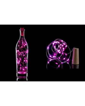 STRINGA 10LED 1MT TME PER BOTTIGLIA ROSA