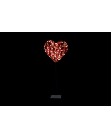 CUORE METALLO 50X122CM 200L U/EST.CALDO ROSSO