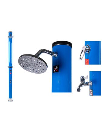 DOCCIA SOLARE DA GIARDINO 20L 217X11CM BLU