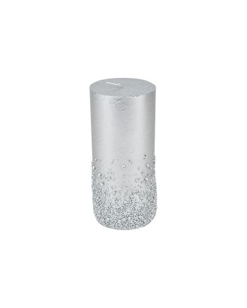 CANDELA DEC.PALLINE 7X15CM M.018 ARGENTO