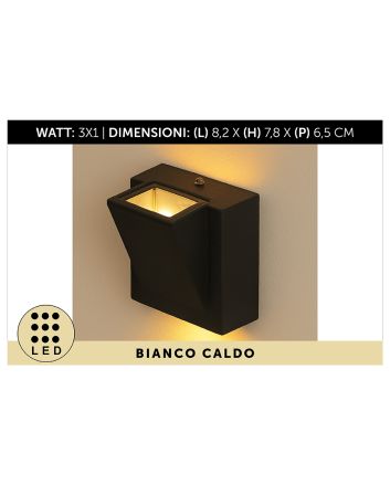 APPLIQUE IN ALLUM. 8,2X7,8X6,5 NERO L.CALDA