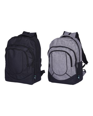 ZAINO POLIESTERE BITONO 42X30X12 2ASS