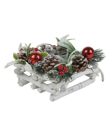 P/TEALIGHT 1 FIAMMA 14X14CM DEC.BIANCO