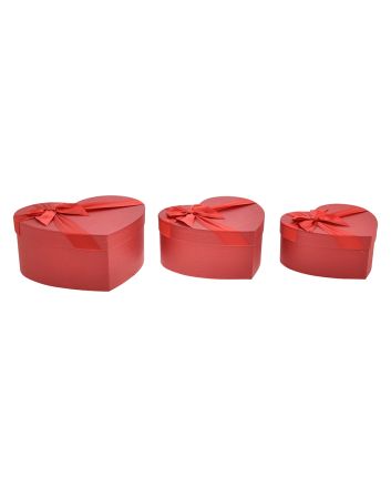 SET 3PZ SCAT.CUORE 25/22/18 CM M.323 ROSSO