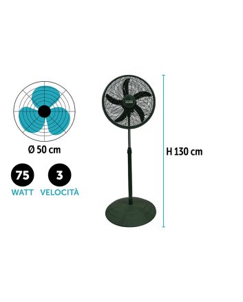 VENTIL.PIANT.ABS COVERI 50X130 75W VERDE PD36