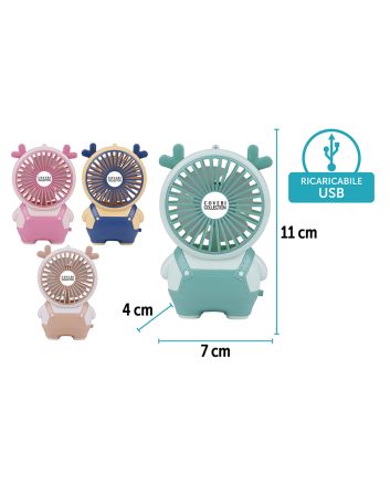 VENTIL.PORTATILE RIC.DD5619G 7X4X11CM 4ASS