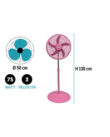 VENTIL.PIANT.ABS COVERI 50X130 75W ROSA PD36