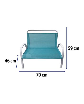 PANCHINA BABY 70X46X59CM TXT AZZURRO