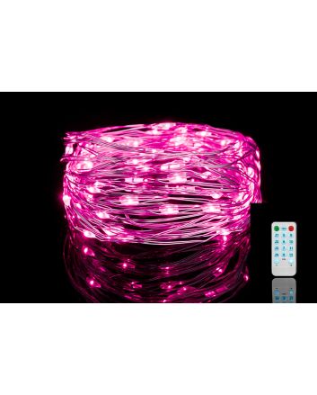 40M.LED 8F.TIM.+TELEC.M.SENS.U.EST 4MT FUXIA