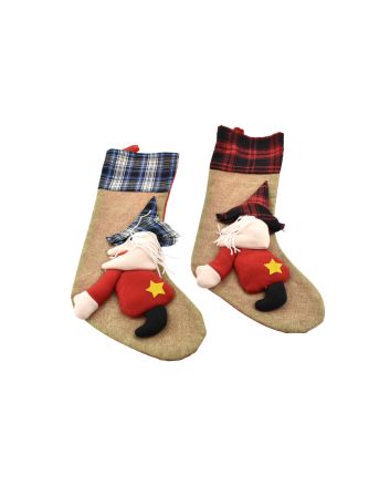 CALZA C/BEFANA 2ASS 58X20CM MOD.8