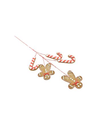 RAMO DECORATIVO 78CM GINGER/ROSSO M.129