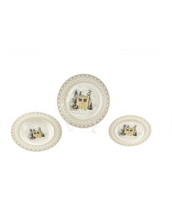 SERVIZIO PIATTI 18PZ BONECHINA DEC.05F