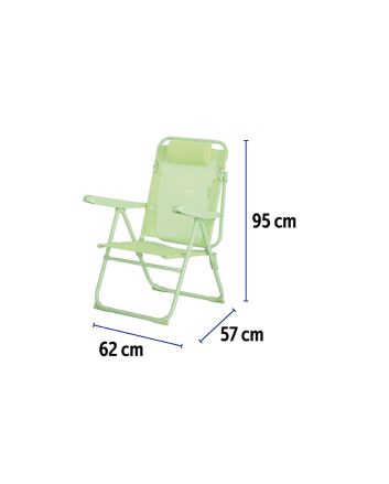 SEDIA RECLIN. ALL/TXT 61,5X57X96,5 SALVIA