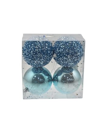 BOX 4 SFERE 8CM M.501 CELESTE