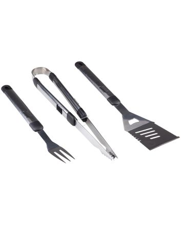 SET ACCESSORI BBQ 3 PZ C/MANICO ACCIAIO