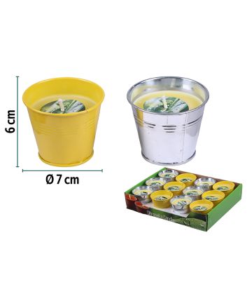 VASETTO CITRONELLA 7X7X6CM DISPL.COVERI 2ASS