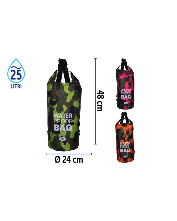 BORSA IMPERM.C/TRACOLLA PVC 25LT CAMOU.3ASS