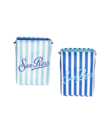 CESTO SANROX 35X35X50CM STR.BLU/AZZURRO 2ASS