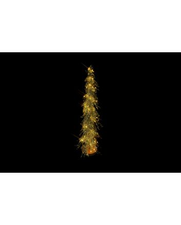 ALBERO PE 12X12X60CM 80LED C/TIMER BATT.ARGEN