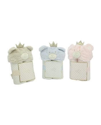 BABY BLANKET TOWEL 100X75CM 4ASSFSG190145F
