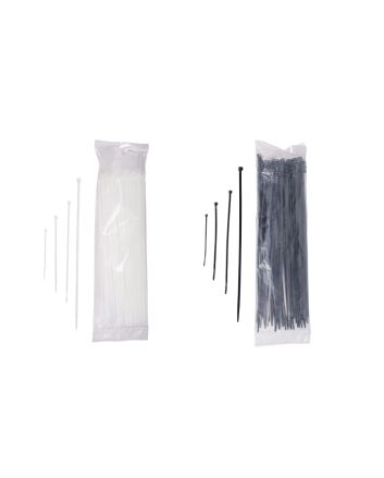 BUSTA 100 FASCETTE 15CM BIANCO/NERO