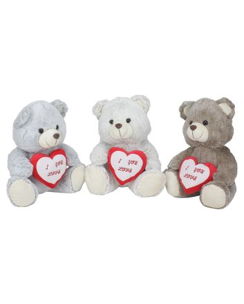 PELUCHE ORSO C/CUORE 5OCM M.1168 3ASS