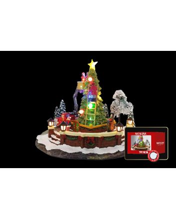 VILLAGGIO C/LED+MUS+MOV.29X28X24 USB+BA.TRYME