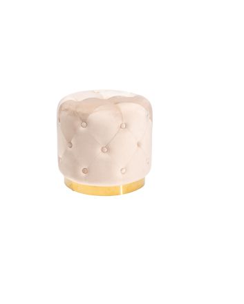 POUF VELLUTO 43*43*42 CHAMPAGNE