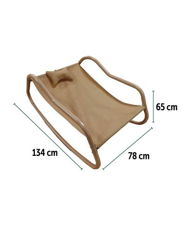 SDRAIO 134X78X65CM 2X1TXT C/CUSCINO BEIGE