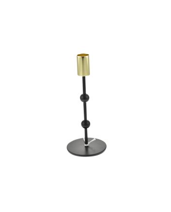 CANDELABRO 8.5X8.5X20.5CM NERO/ORO
