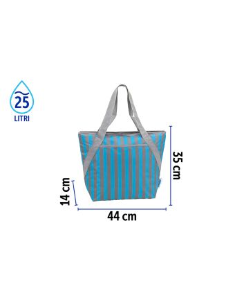 BORSA FRIGO 7MM 25LT 600D 44X14X35 GRI/VERDE