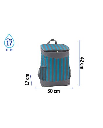 ZAINO FRIGO 7MM 17LT 600D 30X17X42 GRI/VERDE