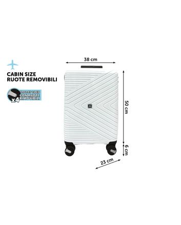 TROLLEY CARLOS H56 RUOTE REMOV.M.159 BIANCO