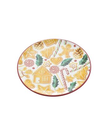 PIATTO CERAMICA 27X27X2.5CM D.ALBERO