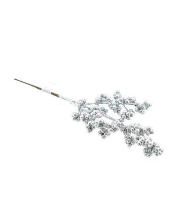 RAMO GLITTERATO 31CM MOD.45A ARGENTO