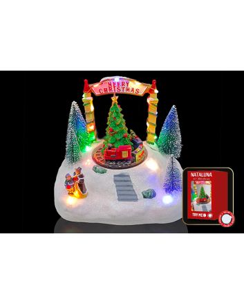 VILLAGGIO LED+MUS+MOV.18,5X14X15CM BATT.TRYME