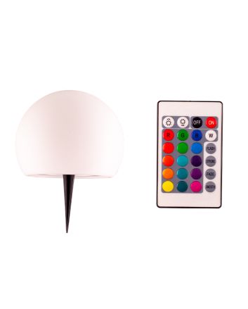 LAMPADA SOLARE RGB+BIANCO C/TELEC SFERA 17CM