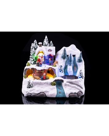 VILLAGGIO C/MOV+LED+MUS 23X16X19 3AA TRY ME