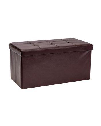 PANCA ECOPELLE 76X38X38CM MARRONE