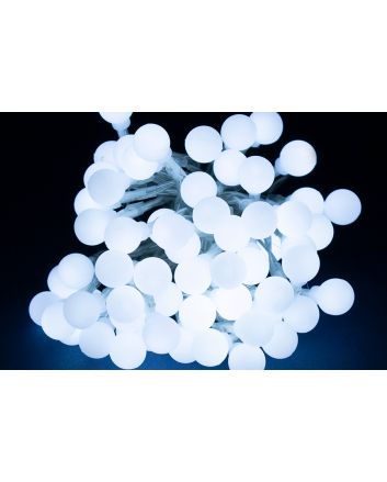 SERIE 10LED BALL BATTERY 1MT BIANCO PVC BOX