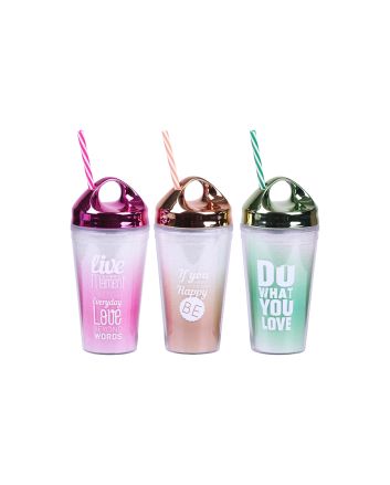 BICCHIERE C/CANNUCCIA 7X10X22,5CM M.598 3ASS