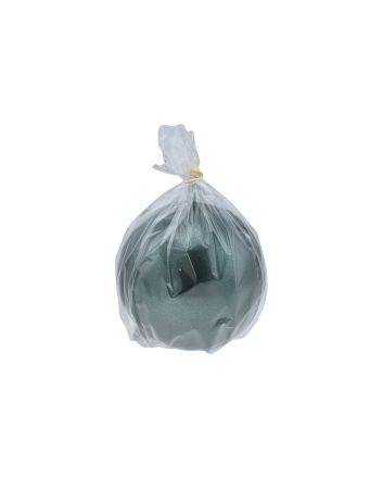 CANDELA SFERA D 12CM 173 MET. VERDE BOTT.