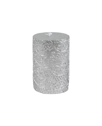 CANDELA DEC.F/NEVE 7X10,5CM M.024 ARGENTO