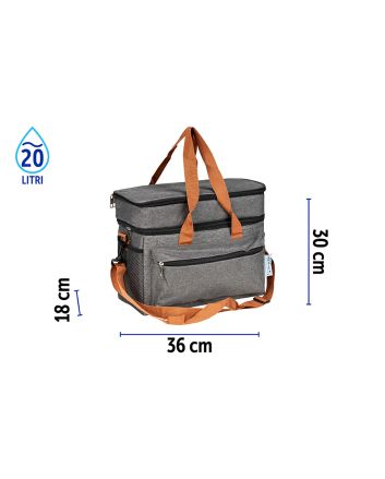 BORSA FRIGO 6MM 36X18X30CM MOD.514-4 GRIGIO