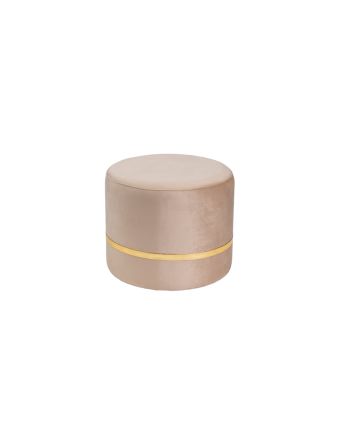 POUF VELLUTO 40*40*35 CHAMPAGNE