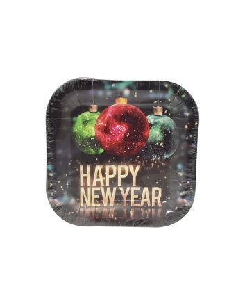 SET 8 PIATTI QUAD. 22X22CM DEC.NY-1