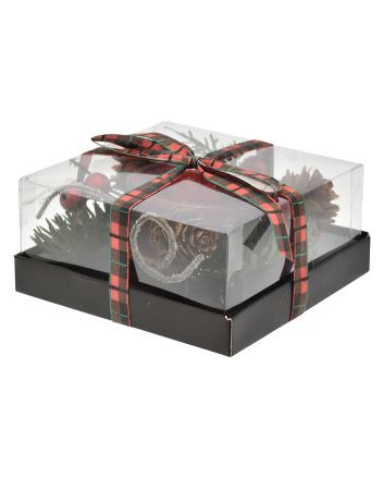 P.CANDELA 11,3X11,3X5,5CM M.6394 ROSSO